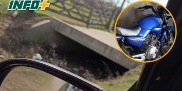 Serodino: hallaron dentro de una alcantarilla la moto robada