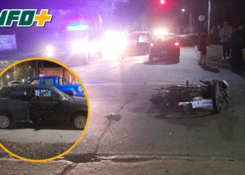 Fuerte choque en pleno centro de Maciel: un joven trasladado a Rosario