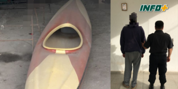 Encontraron un Kayak robado atado en el patio de una casa