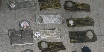 Detuvieron a un joven de Timbúes con placas robadas del cementerio La Piedad