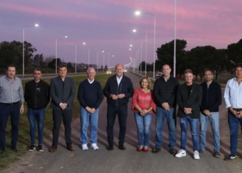 Inauguraron 22 kilómetros de nueva iluminación sobre la autopista