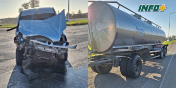 Fuerte choque entre dos vehículos en el cruce de San Genaro