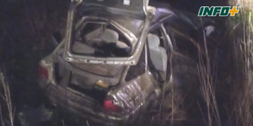 Un vecino de Pueblo Irigoyen volcó con su auto en Ruta 10