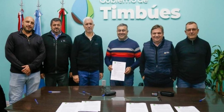 Timbúes: Fiorenza firmó un convenio para impulsar el empleo junto a las empresas agroexportadoras