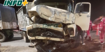 Choque y milagro en Totoras: dos camiones impactaron en el cruce de rutas y no hubo heridos