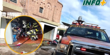 Bomberos sofocaron un incendio en la Parroquia de Totoras