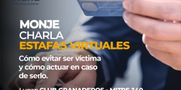 Leo Diana invita a una charla sobre estafas virtuales en Monje