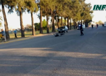Dos motos chocaron en Barrancas y un joven sufrió traumatismo de cráneo grave