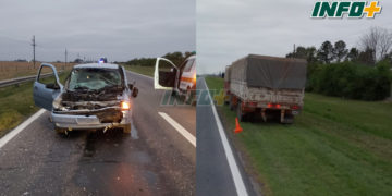 Un auto colisionó por alcance contra un camión entre Salto Grande y Totoras: un herido