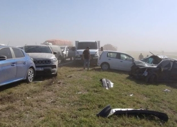 Una mujer de Correa sufrió heridas graves tras el choque en cadena