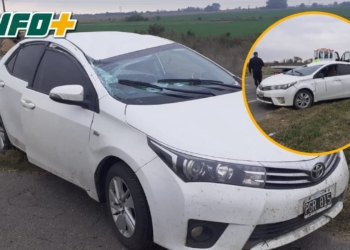 Una pareja mayor herida tras volcar en autopista, entre Barrancas y San Fabián