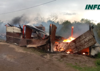 Incendio y pérdidas totales en una precaria vivienda en Gaboto