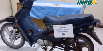 Un joven de Gaboto circulaba en una moto robada y se le formó causa por encubrimiento