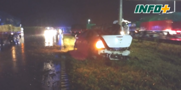 Un auto chocó sobre autopista en Arocena y un bebé sufrió heridas graves