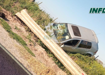 Un auto protagonizó un fuerte accidente camino a La Boca de Monje