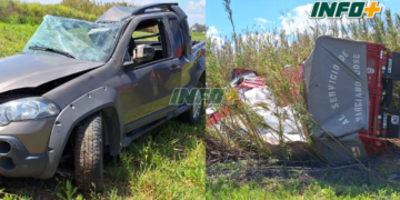 Impactante accidente en Totoras: un conductor grave trasladado en helicóptero
