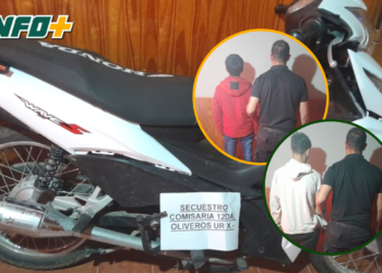 Detuvieron a dos jóvenes de Oliveros por el robo de una moto