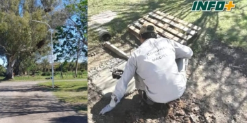 La Comuna de Maciel realiza obras de iluminación en el barrio San Cayetano