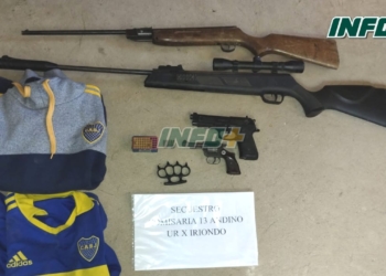 Armas secuestradas y dos detenidos por robos en Pueblo Andino