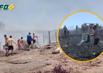 Una familia de San Genaro ayudó a apagar un incendio forestal en Córdoba