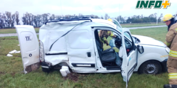 Un vecino de San Genaro herido en un choque entre un utilitario y un camión