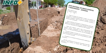 Oliveros: Chiminello presentó el proyecto para financiar la obra de cloacas