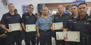 Distinguieron a policías que rescataron a personas del incendio en el hogar de ancianos