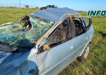 Cuatro mujeres heridas al volcar en autopista entre Maciel y Monje