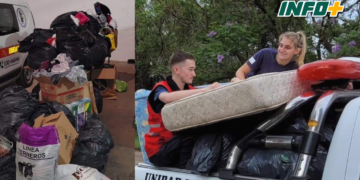 Totoras solidaria: bomberos entregaron las donaciones a vecinos de Larguía