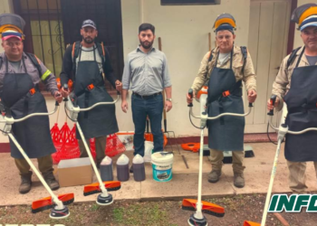 Ruiz entregó equipamiento para la limpieza de Gaboto: «Necesitamos la colaboración de todos»