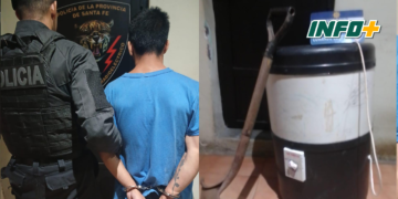 Caminaba trasladando un lavarropas y fue demorado