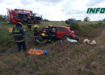 Un sacerdote volcó con su auto sobre la Ruta 34 y sufrió heridas