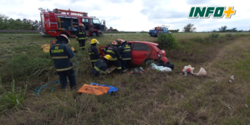 Un sacerdote volcó con su auto sobre la Ruta 34 y sufrió heridas