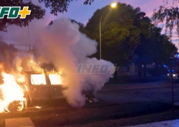Ardió una camioneta en Barrio San Cayetano de Maciel: pérdidas totales