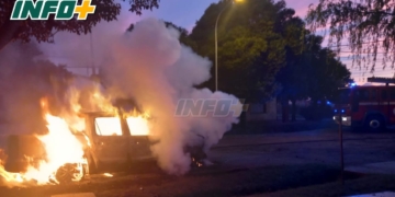 Ardió una camioneta en Barrio San Cayetano de Maciel: pérdidas totales