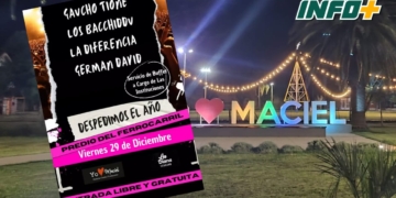 Maciel despedirá el año con shows gratuitos en el predio del ferrocarril