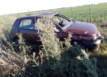 Un hombre despistó con su auto entre Maciel y Monje sobre Ruta 11