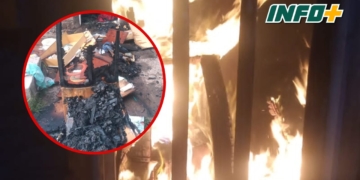 La policía rescató a dos niños en medio de un incendio en Pueblo Andino