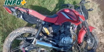 Hallaron abandonada en un zanjón la moto robada en Monje