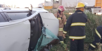 San Genaro: una mujer herida tras despistar y volcar en Ruta 65