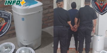 Detuvieron a un sanlorencino en San Genaro por robar un termo y un secarropas