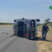 Monje: una camioneta cruzó de carril en autopista y volcó