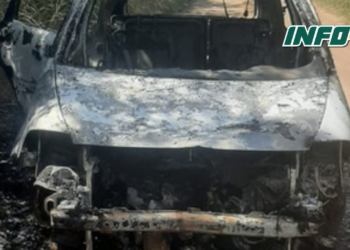 Un auto robado fue hallado incendiado en zona rural de Serodino 