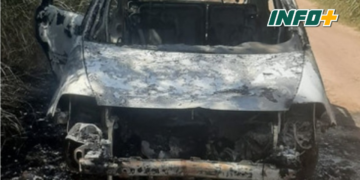 Un auto robado fue hallado incendiado en zona rural de Serodino 