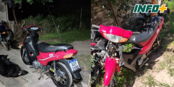 Recuperaron una moto robada en Serodino: le secaron plásticos y la abandonaron