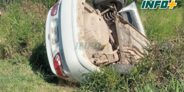 Díaz: un vecino de San Genaro herido al volcar con su auto en Ruta 65