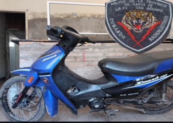 Recuperaron una moto en San Genaro que había sido robada y abandonada