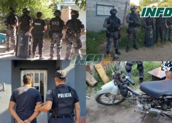 Allanamientos en Maciel y Monje: detuvieron a un joven por amenazar a una familiar