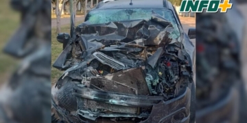 Milagro en Barrancas: impactó de atrás a un camión y sólo sufrió una fractura