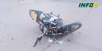 Un hombre de San Genaro herido al impactar una moto y un auto